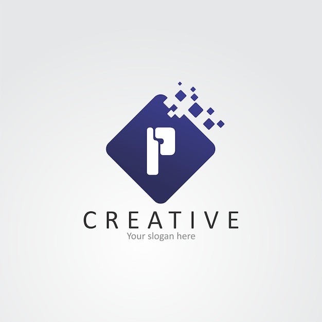 Lettre P Logo P Lettre Design Vecteur