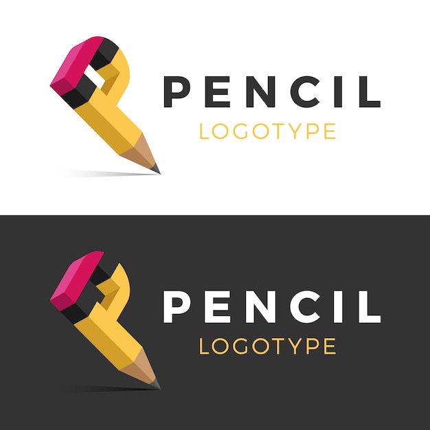 Vecteur lettre p sous la forme d'un crayon. l'élément est parfait pour les logos, les icônes, l'alphabet pour enfants et le jeu.