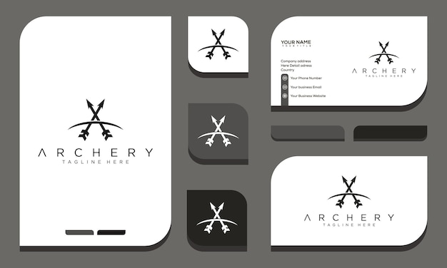 Lettre A Avec Pointe De Flèche Pour Archer Archery Outdoor Apparel Gear Hunter Logo Design Et Carte De Visite