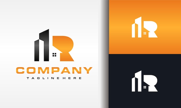 Lettre R Logo Immobilier