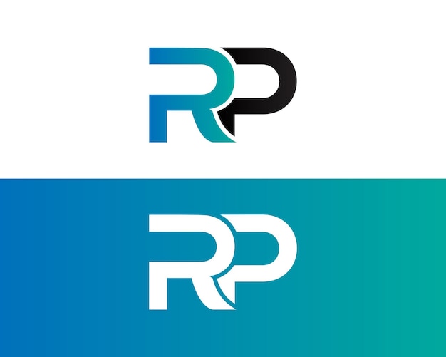 Lettre RP logo abstrait icône modèle de conception éléments vectoriels