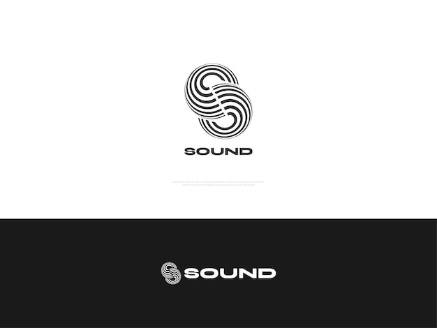 Lettre S Logo avec Infinity Concept Striped S Logo Design dans un style de chaîne infinie