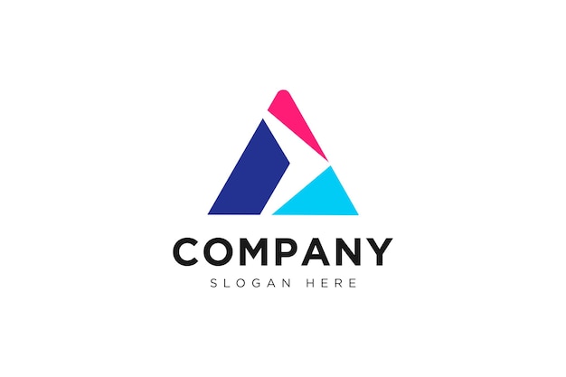 lettre simple une flèche icône de logo concept de modèle de conception vectoriel