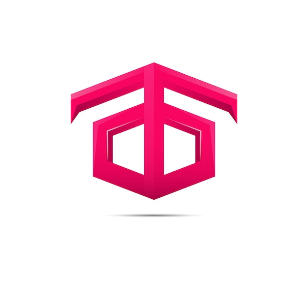 lettre T avec création de logo dégradé maison
