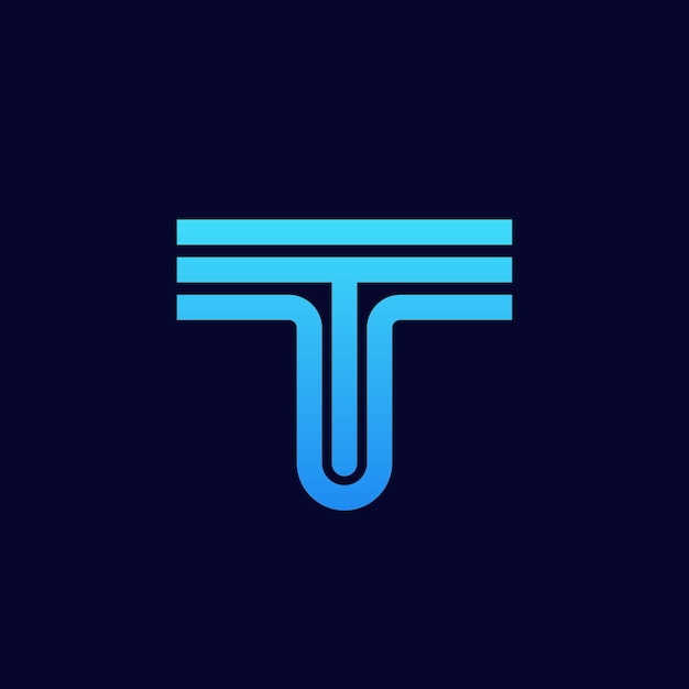 Lettre T Logo Icône éléments De Modèle De Conception Illustration Vectorielle