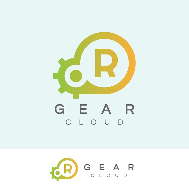 Lettre De Technologie Cloud Initiale Lettre R Logo Design