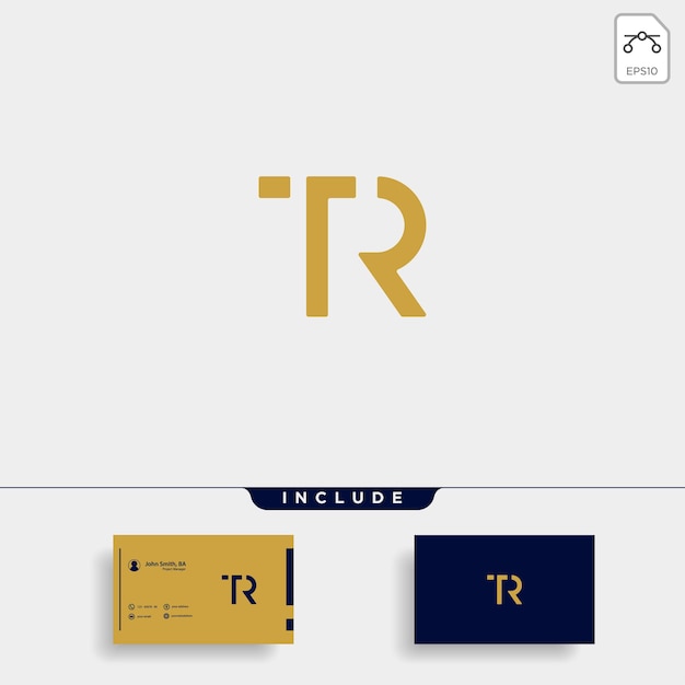 Lettre TR RT TR Logo Design Simple Vector Élégant