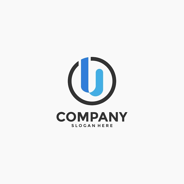 Lettre U Logo Design vecteur