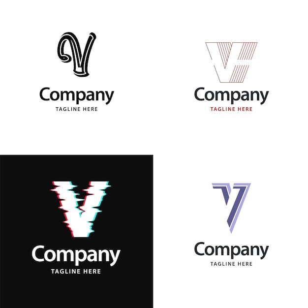 Lettre V Big Logo Pack Design Création De Logos Modernes Et Créatifs Pour Votre Entreprise