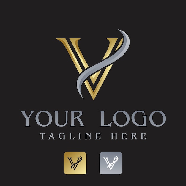 Lettre V Modèle De Conception De Logo