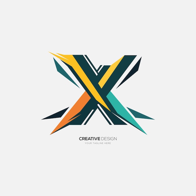Lettre X Design De Marque De Logo De Jeu Coloré Unique Moderne
