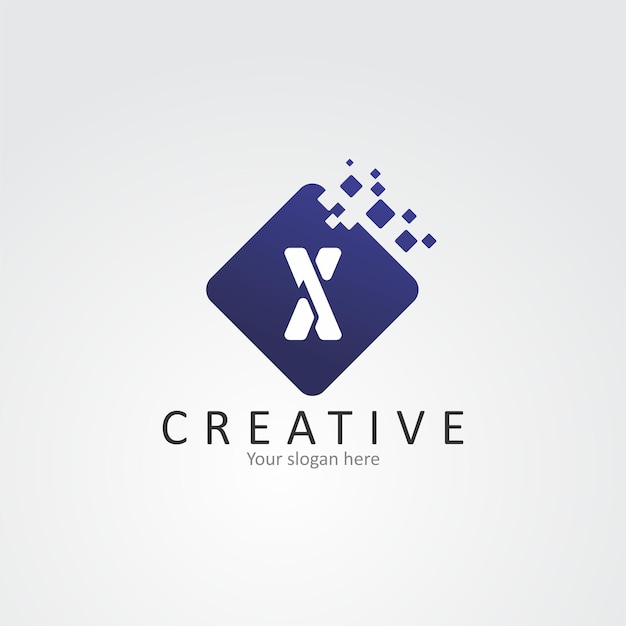 Lettre X Logo X Lettre Design Vecteur