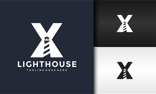 Lettre X Phare Logo