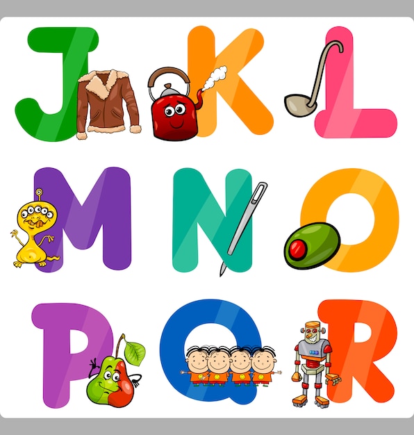 Lettres De L'alphabet Cartoon Education Pour Les Enfants