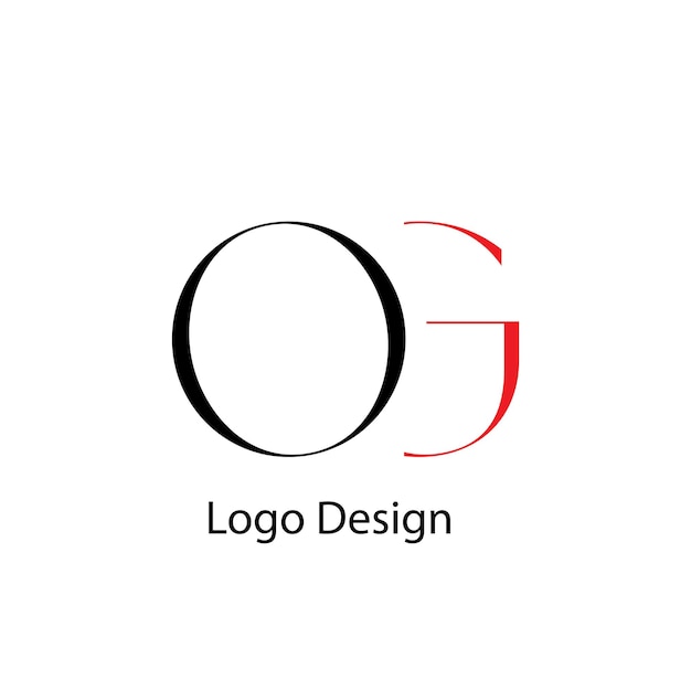 Lettres de l'alphabet Initiales Monogramme logo OG GO OG