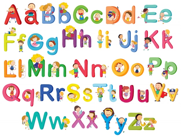 Vecteur les lettres de l'alphabet