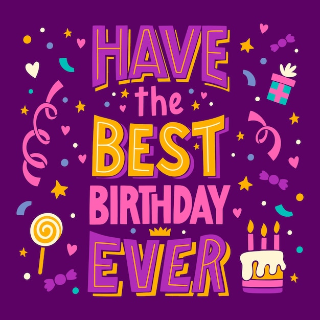 Lettres d'anniversaire plates