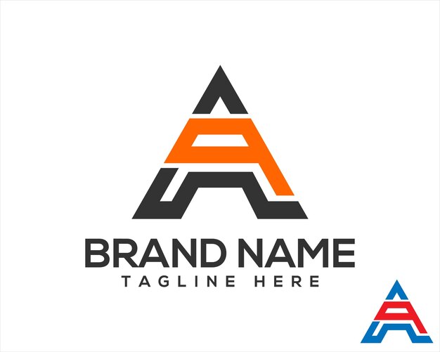 Vecteur lettres créatives modernes aq qa triangle logo design illustration vectorielle