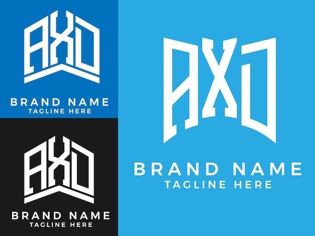 Lettres initiales créatives AXD bundle logo designs.