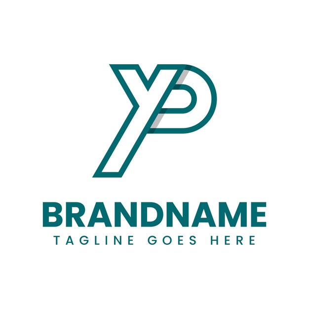 Lettres de monogramme YP ou PY Logo adapté à n'importe quelle marque avec les initiales YP ouPY