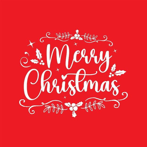 Lettres de Noël joyeux dessin typographique dessin de t-shirt de Noël dessin de marchandises de Noël