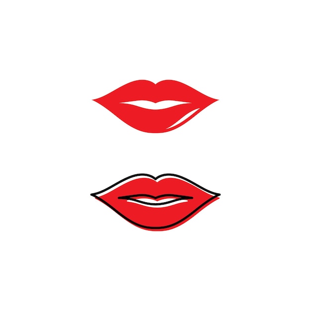 Lèvres Logo Beauté, Lèvres Sexy Vector Illustration