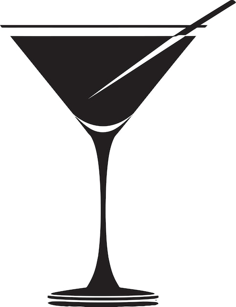 Vecteur libations de luxe vecteur cocktail noir identité symbolique gorgées de sophistication boisson noire emblématique