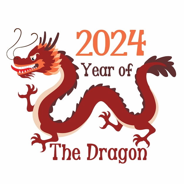 Vecteur libérer la créativité de l'année du dragon 2024 chefs-d'œuvre vectoriels