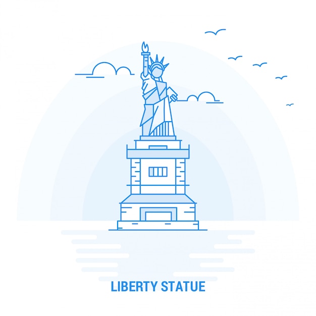 Liberty Statue Blue Landmark