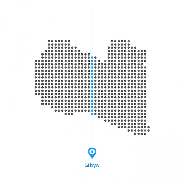 Libye A Taché Le Vecteur De Conception De Carte