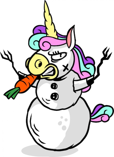 Licorne Bonhomme De Neige