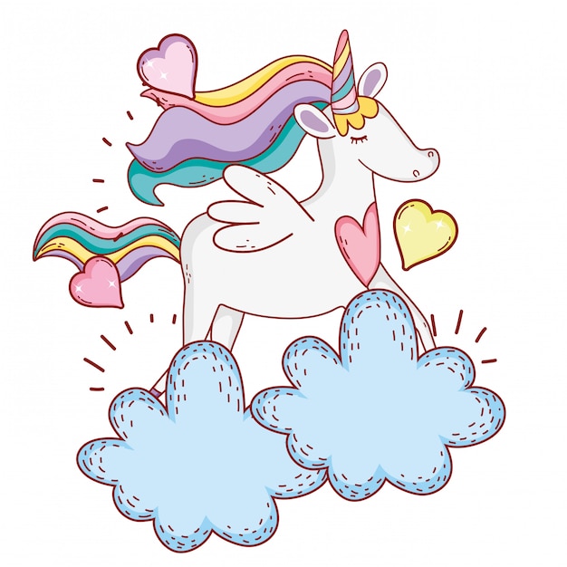 Licorne Sur Les Nuages