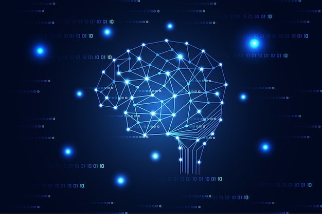 lien numérique cerveau abstrait