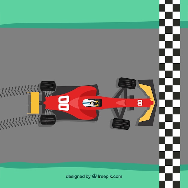 Ligne d&#39;arrivée de la course de Formule 1