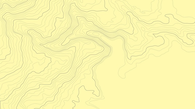 Vecteur ligne d'élévation de carte de contour topographique abstraite