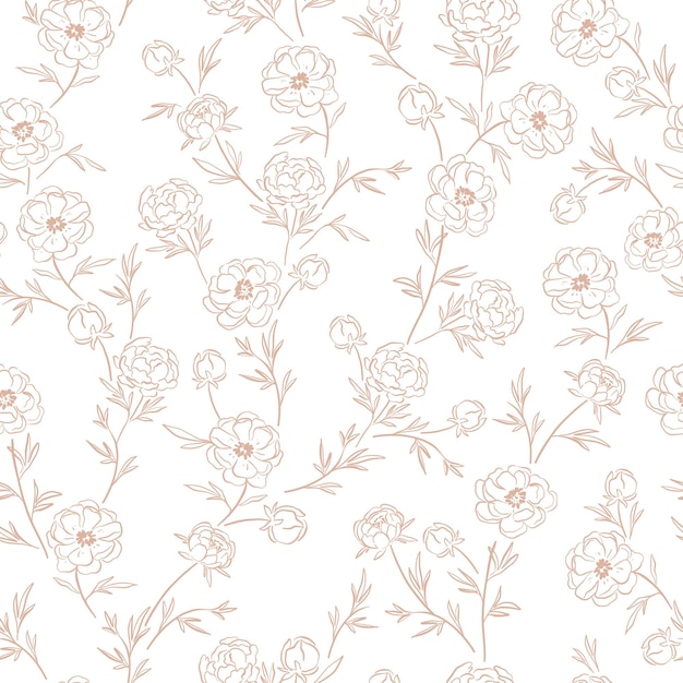 ligne florale vintage motif sans couture