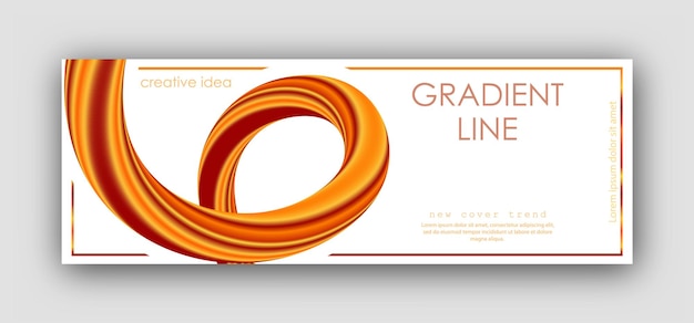 Ligne de gradient Un modèle pour une bannière de couverture d'affiche ou une conception intérieure Une composition simple pour une idée créative