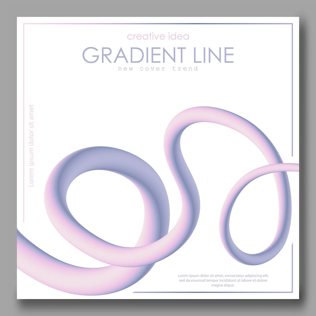 Ligne de gradient Un modèle pour une bannière de couverture d'affiche ou une conception intérieure Une composition simple pour une idée créative