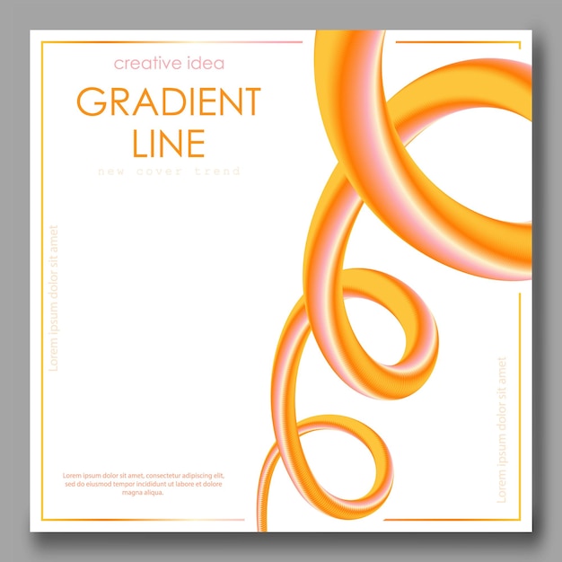 Ligne de gradient Un modèle pour une bannière de couverture d'affiche ou une conception intérieure Une composition simple pour une idée créative