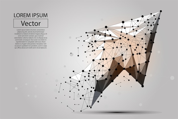 Ligne De Mash Abstrait Et Point Arrow