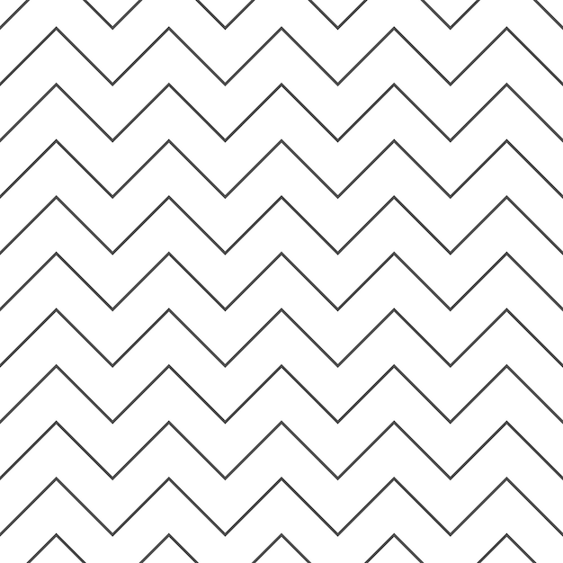 Ligne mince en zigzag motif sans couture lignes vintage zigzag horizontales noires rayures répétitives géométriques texture minimaliste fond monochrome abstrait illustration vectorielle