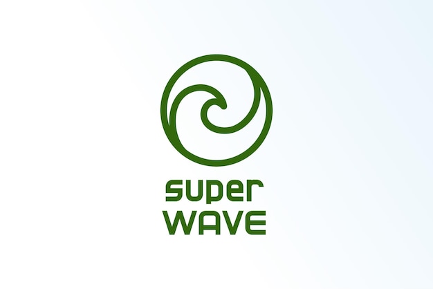 Vecteur ligne d'onde circulaire minimaliste élégante vecteur de logo moderne