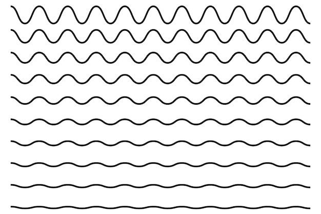 Vecteur ligne de vague zigzag illustration vectorielle