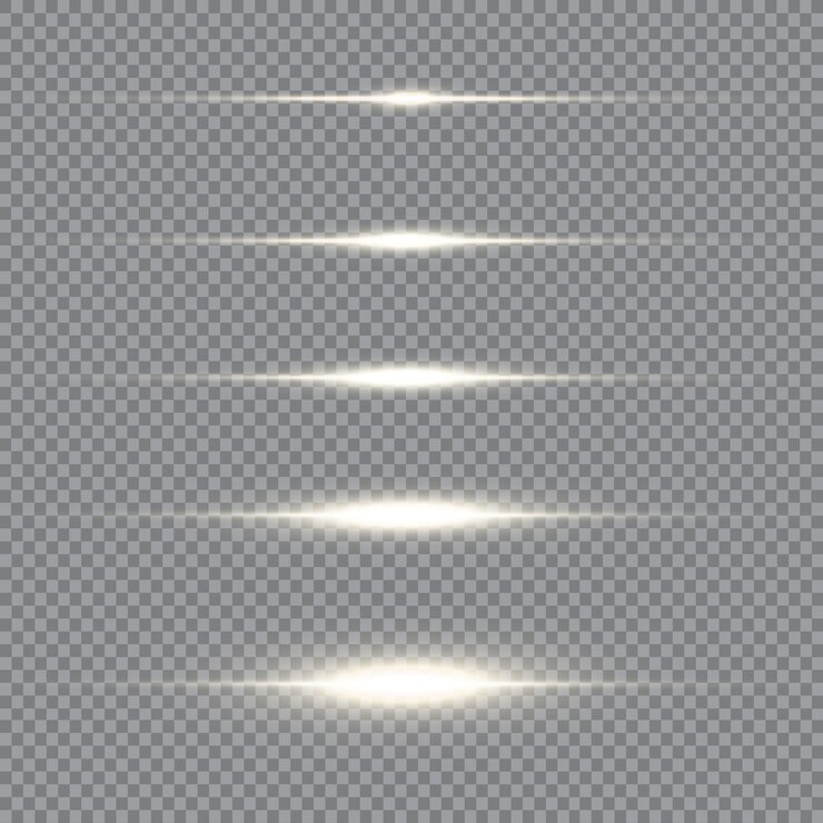Vecteur lignes abstraites avec effet de lumière lueur. effet lumineux spécial glow. lignes brillantes sur fond transparent. lignes.
