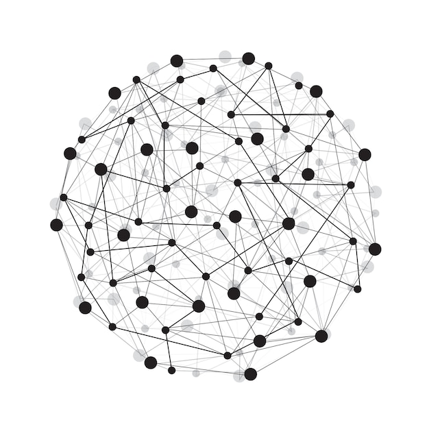 Vecteur lignes abstraites et points de connexions globales