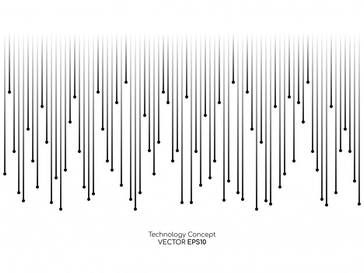 Vecteur lignes abstraites tombant sur fond blanc