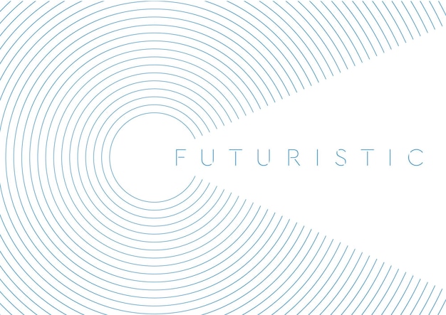 Lignes circulaires bleues abstrait fond de technologie futuriste