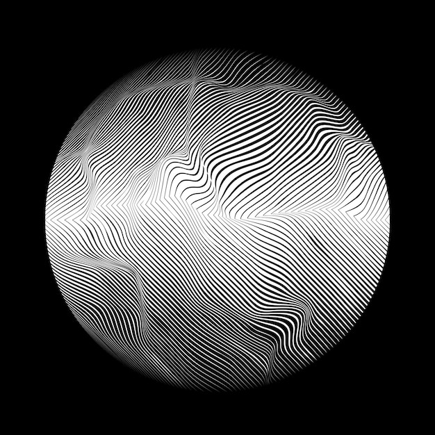 Lignes construites sphère transparente .Vector .Technology sphere Logo . Élément de conception