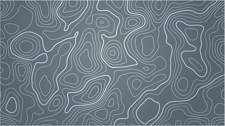 Vecteur lignes de contour de la carte topographique vecteur d'arrière-plan
