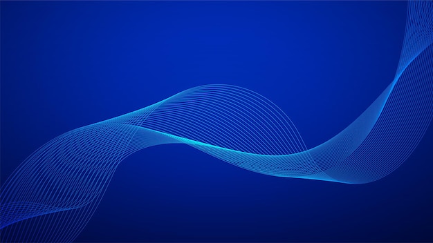 Les lignes courbes forment des formes d'ondes fluides. Les nuances gradientes créent un sentiment de profondeur et de mouvement.